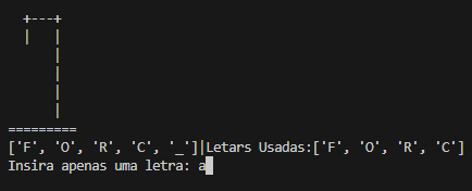 Screenshot do projeto Hangman Game